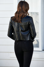 Load image into Gallery viewer, Dolly Faux Leather Black Blazer