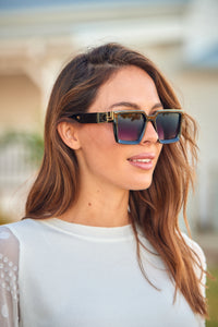 Yolanda Black/Gold Sunglasses