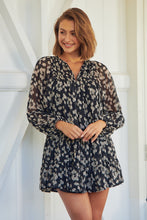 Load image into Gallery viewer, Jezebel Black Chiffon Long Sleeve Dress