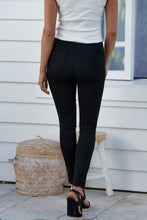 Load image into Gallery viewer, Patched Knee Black Ponte Pant
