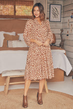 Load image into Gallery viewer, Siona Leopard Print Ballon Sleeve Dress