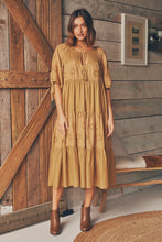 Load image into Gallery viewer, Vittoria Boho Mustard Dress
