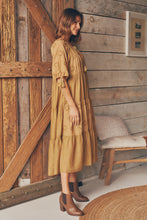 Load image into Gallery viewer, Vittoria Boho Mustard Dress