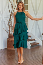Load image into Gallery viewer, Dawn Emerald Sleeveless Evening Dress