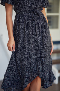 Joanna Black Spot Maxi Dress