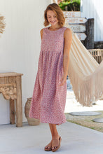 Load image into Gallery viewer, Lucille S/less Pink Floral Maxi Dress