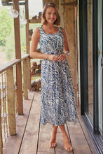 Load image into Gallery viewer, Mallory Blue Animal Print Maxi Dress
