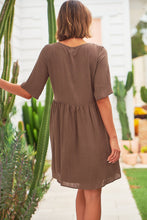Load image into Gallery viewer, Sublime Button Front Khaki Smock Dress