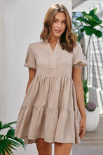 Load image into Gallery viewer, Charmaine Cap Sleeve Beige Dress