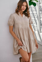 Load image into Gallery viewer, Charmaine Cap Sleeve Beige Dress