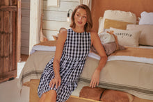 Load image into Gallery viewer, Jovie Sleeveless Gingham Black Tiered Dress