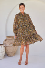 Load image into Gallery viewer, Jessie Floral Chiffon Long Sleeve Collared Dress