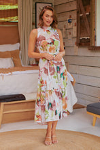 Load image into Gallery viewer, Paige Evening S/Less Orange Floral Print Dress