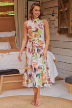Load image into Gallery viewer, Paige Evening S/Less Orange Floral Print Dress