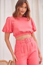 Load image into Gallery viewer, Alina Watermelon Top and Belted Pant Set