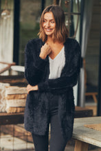 Load image into Gallery viewer, Bonnie Long Sleeve Black Knit Cardigan