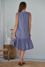 Load image into Gallery viewer, Harbour Blue Button Front Dress