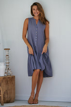 Load image into Gallery viewer, Harbour Blue Button Front Dress