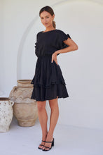 Load image into Gallery viewer, Brooklyn Frill Sleeve Black Linen Dress