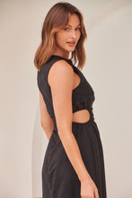 Load image into Gallery viewer, Jackson Black Faux Linen Cutout Dress