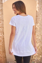 Load image into Gallery viewer, Everley Star Print White Cap Sleeve Tee