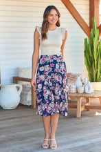 Load image into Gallery viewer, Elsie Floral Print Chiffon Layered Skirt