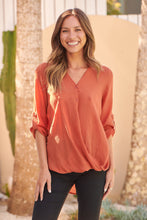 Load image into Gallery viewer, Leopold Crossover Burnt Orange X over Shirt