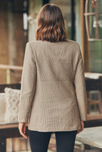 Load image into Gallery viewer, Serenity Brown Tweed Print Button Front Blazer