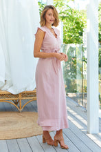 Load image into Gallery viewer, Trissa Pink Faux Linen Maxi Dress