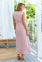 Load image into Gallery viewer, Trissa Pink Faux Linen Maxi Dress