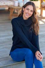 Load image into Gallery viewer, Sophie High Neck Black Knit Jumper