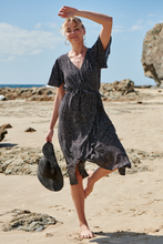 Load image into Gallery viewer, Joanna Black Spot Maxi Dress