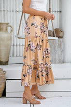 Load image into Gallery viewer, Sakura Floral Peach Maxi Skirt