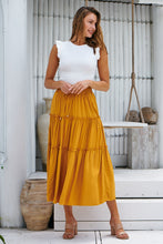Load image into Gallery viewer, Bee Mustard Maxi Skirt