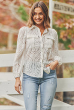 Load image into Gallery viewer, Elandra White Embroidery Long sleeve shirt