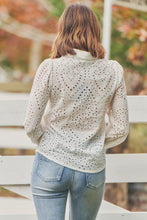 Load image into Gallery viewer, Elandra White Embroidery Long sleeve shirt