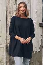 Load image into Gallery viewer, Emerson Oversized Batwing Black Long Sleeve Knit
