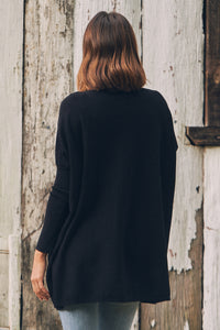 Emerson Oversized Batwing Black Long Sleeve Knit