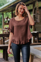 Load image into Gallery viewer, Aries Brown Linen Tee