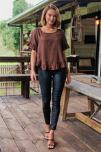 Load image into Gallery viewer, Aries Brown Linen Tee