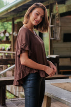 Load image into Gallery viewer, Aries Brown Linen Tee