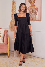Load image into Gallery viewer, Priscilla Black Tiered Maxi Dress