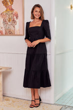 Load image into Gallery viewer, Priscilla Black Tiered Maxi Dress