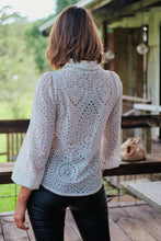 Load image into Gallery viewer, Elandra White Embroidery Long sleeve shirt