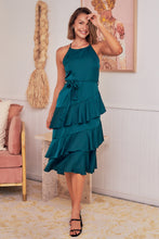 Load image into Gallery viewer, Dawn Emerald Sleeveless Evening Dress