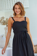 Load image into Gallery viewer, Bellamae Black Tie Waist Singlet Maxi Dress