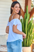 Load image into Gallery viewer, Tegan Cold Shoulder White Top