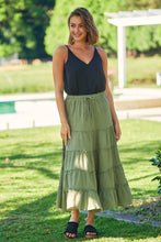 Load image into Gallery viewer, Felicity Khaki Maxi Skirt