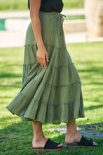 Load image into Gallery viewer, Felicity Khaki Maxi Skirt