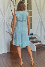 Load image into Gallery viewer, Maggie Mint Green Floral Midi Dress